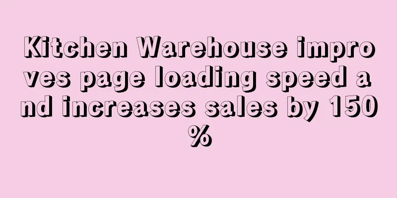Kitchen Warehouse improves page loading speed and increases sales by 150%