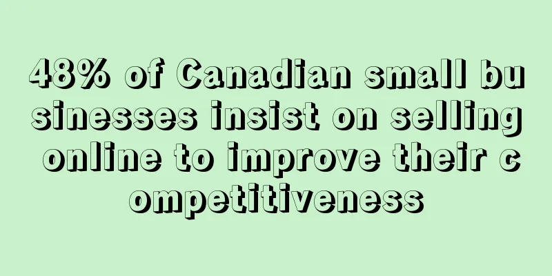 48% of Canadian small businesses insist on selling online to improve their competitiveness