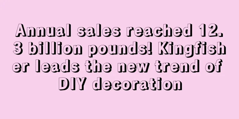Annual sales reached 12.3 billion pounds! Kingfisher leads the new trend of DIY decoration