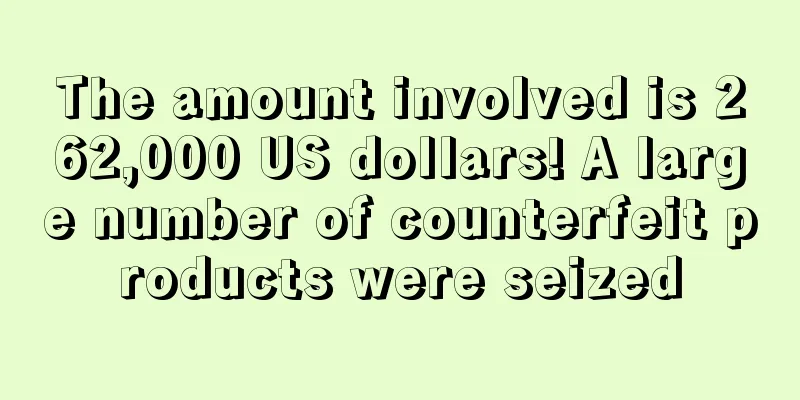The amount involved is 262,000 US dollars! A large number of counterfeit products were seized