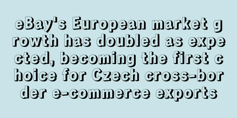 eBay's European market growth has doubled as expected, becoming the first choice for Czech cross-border e-commerce exports