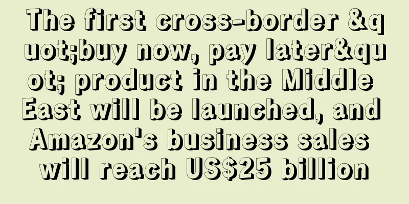 The first cross-border "buy now, pay later" product in the Middle East will be launched, and Amazon's business sales will reach US$25 billion