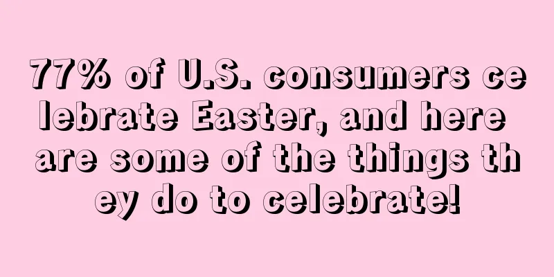 77% of U.S. consumers celebrate Easter, and here are some of the things they do to celebrate!