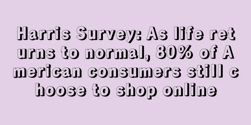 Harris Survey: As life returns to normal, 80% of American consumers still choose to shop online