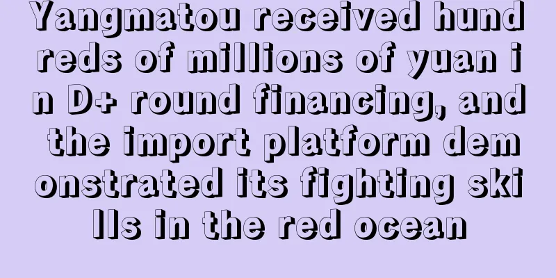 Yangmatou received hundreds of millions of yuan in D+ round financing, and the import platform demonstrated its fighting skills in the red ocean