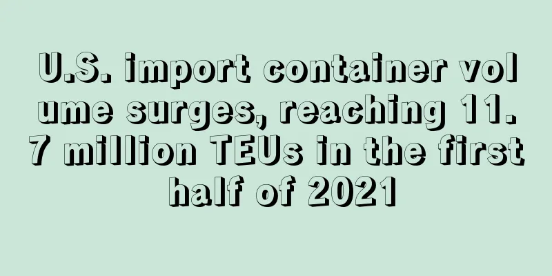 U.S. import container volume surges, reaching 11.7 million TEUs in the first half of 2021