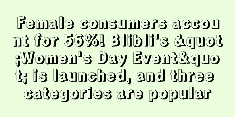 Female consumers account for 56%! Blibli's "Women's Day Event" is launched, and three categories are popular