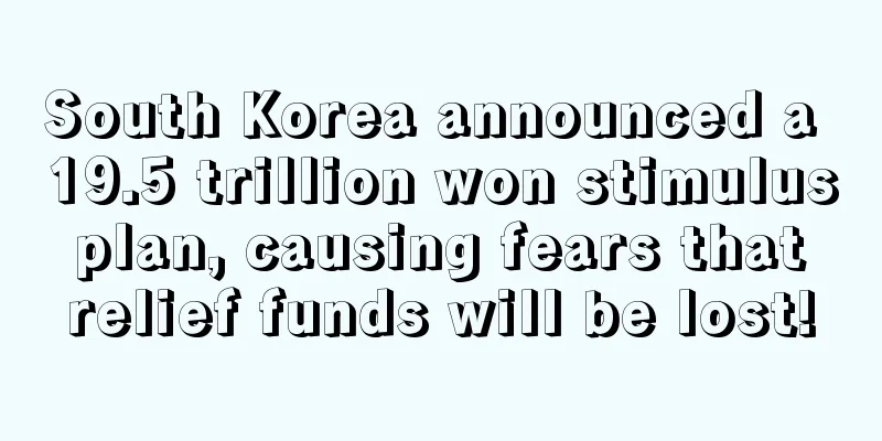 South Korea announced a 19.5 trillion won stimulus plan, causing fears that relief funds will be lost!