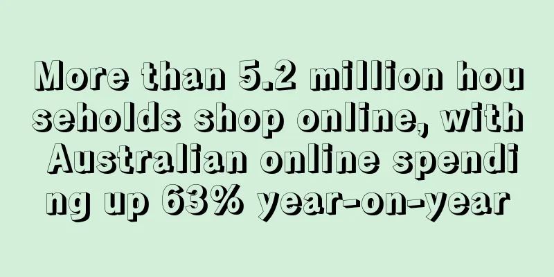 More than 5.2 million households shop online, with Australian online spending up 63% year-on-year
