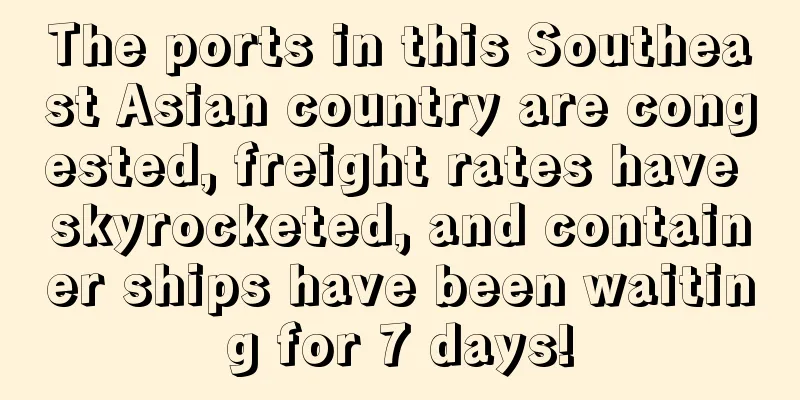 The ports in this Southeast Asian country are congested, freight rates have skyrocketed, and container ships have been waiting for 7 days!