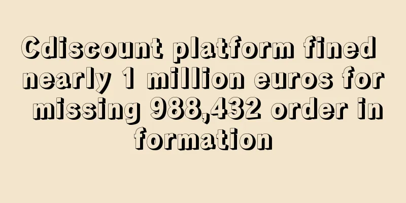 Cdiscount platform fined nearly 1 million euros for missing 988,432 order information