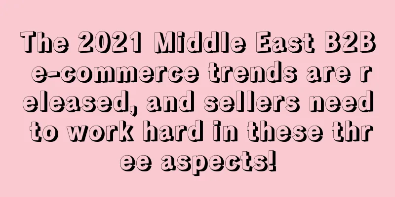 The 2021 Middle East B2B e-commerce trends are released, and sellers need to work hard in these three aspects!