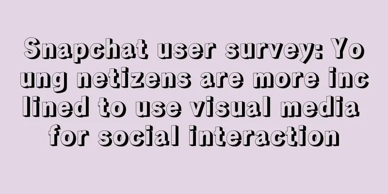 Snapchat user survey: Young netizens are more inclined to use visual media for social interaction