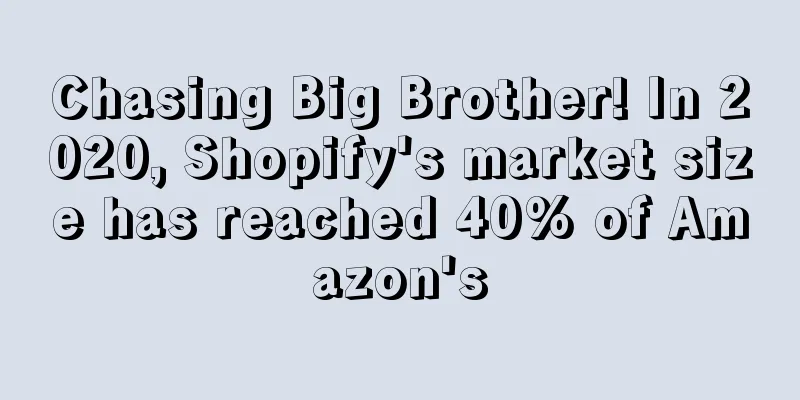 Chasing Big Brother! In 2020, Shopify's market size has reached 40% of Amazon's