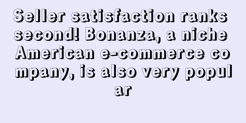 Seller satisfaction ranks second! Bonanza, a niche American e-commerce company, is also very popular
