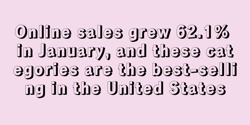 Online sales grew 62.1% in January, and these categories are the best-selling in the United States