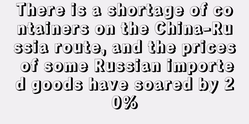 There is a shortage of containers on the China-Russia route, and the prices of some Russian imported goods have soared by 20%