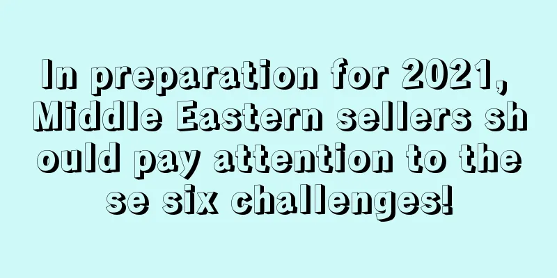 In preparation for 2021, Middle Eastern sellers should pay attention to these six challenges!