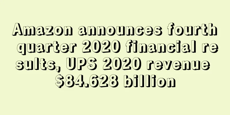 Amazon announces fourth quarter 2020 financial results, UPS 2020 revenue $84.628 billion