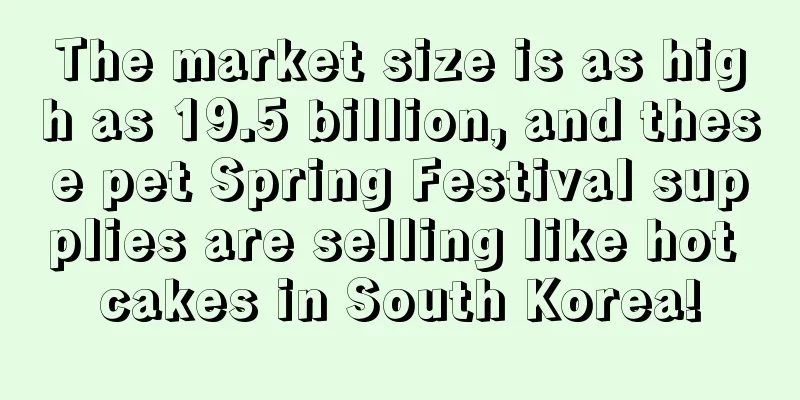 The market size is as high as 19.5 billion, and these pet Spring Festival supplies are selling like hot cakes in South Korea!