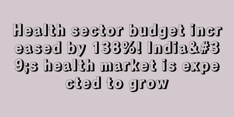 Health sector budget increased by 138%! India's health market is expected to grow