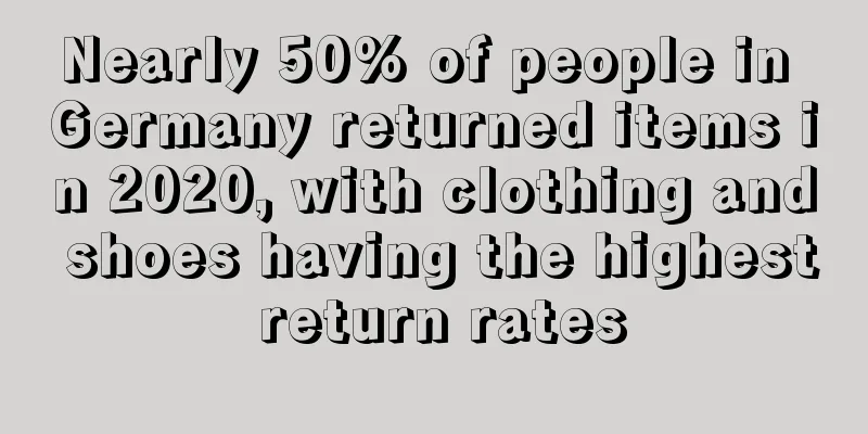 Nearly 50% of people in Germany returned items in 2020, with clothing and shoes having the highest return rates